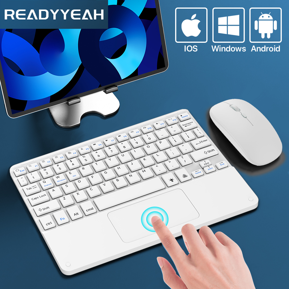 Gaming Keyboard And Mouse Wireless - ワイヤレスキーボードとマウス,Bluetooth,超薄型,ポータブル,ミニタブレット,iPad,タッチパッド,iOS, Android, Windows