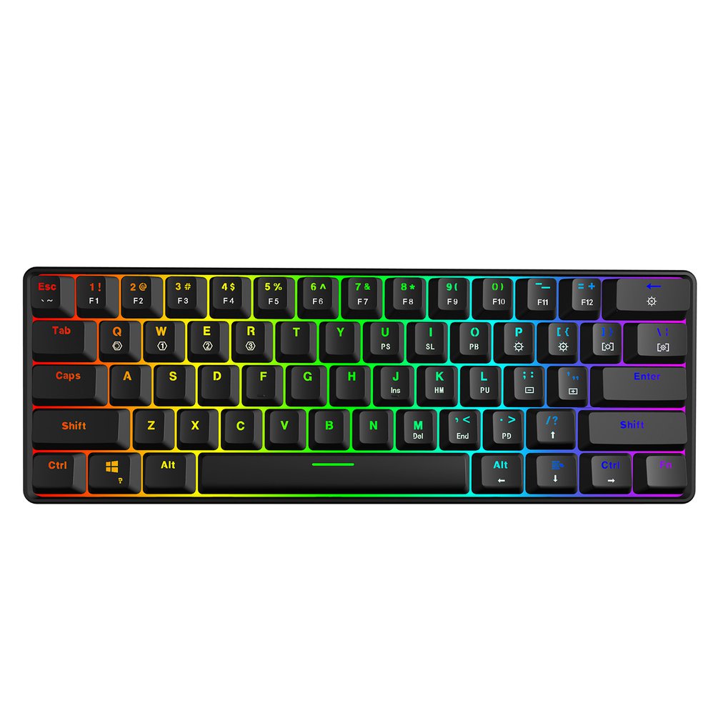 Gaming Keyboard Blue Switches - SKYLOONG GK61 ミニポータブル 60% ゲーマー光学式キーボードワイヤレス Bluetooth