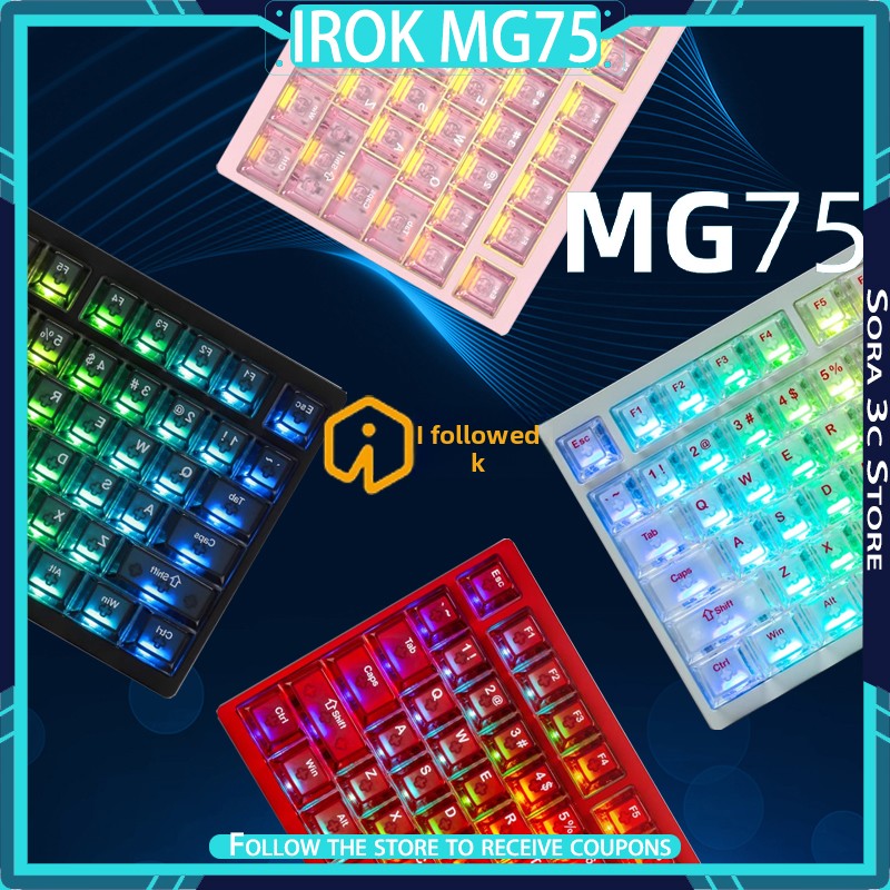 Gaming Keyboard Blue Switches - IROK MG75 PRO メカニカルキーボード MG75 MAX