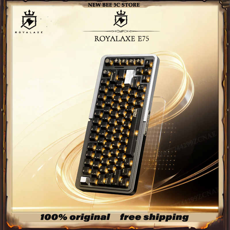Gaming Keyboard Hall Effect Switches - Royalaxe E75 HE アルミニウムシェルゲーミングキーボード ホール効果スイッチ サポート