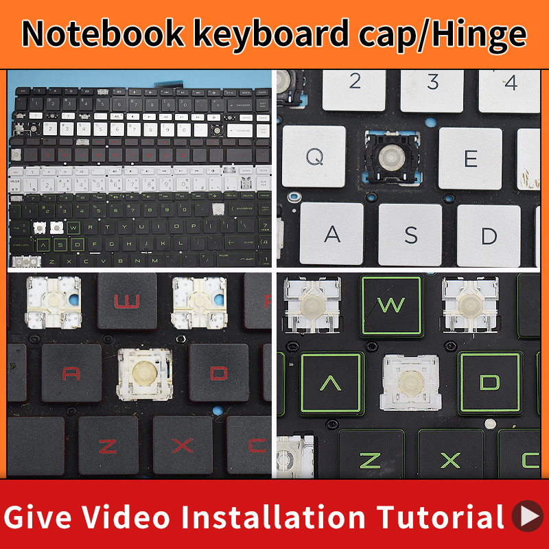 Gaming Keyboard E Yooso - 交換用キーキャップ&ヒンジ HP Pavilion 15-AU 15-AB 15-AQ