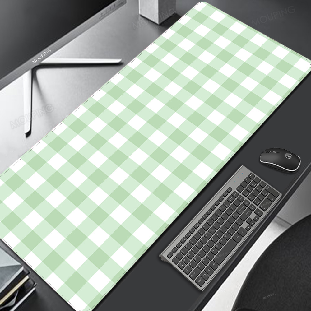 ピンクの格子マウスパッドかわいいかわいいマウスパッドデスクマ - Gaming Keyboard And Mouse Combo のレビューと価格