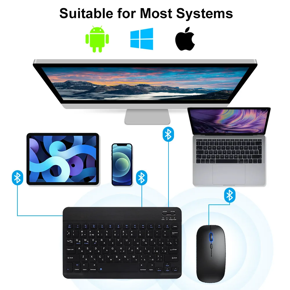 新しい 2025 Bluetooth ワイヤレスキーボードマ - Gaming Keyboard And Mouse Wireless のレビューと価格