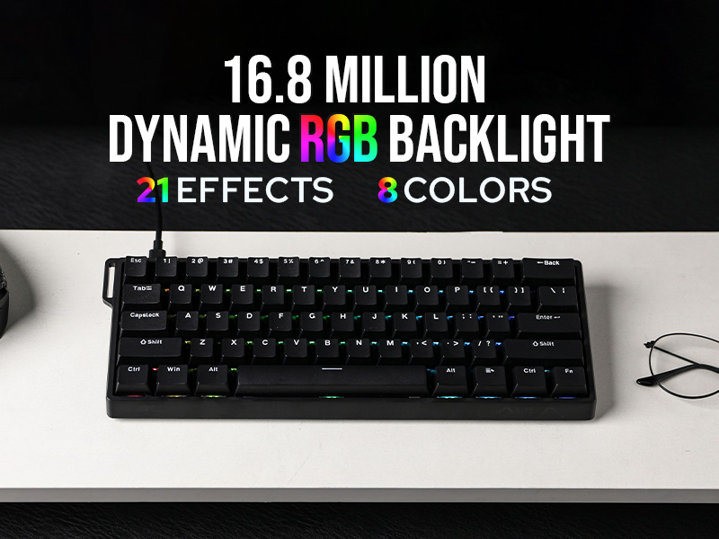 カスタムAULA WIN60 HE WIN60 HE MAX - Gaming Keyboard Hall Effect Switches のレビューと価格