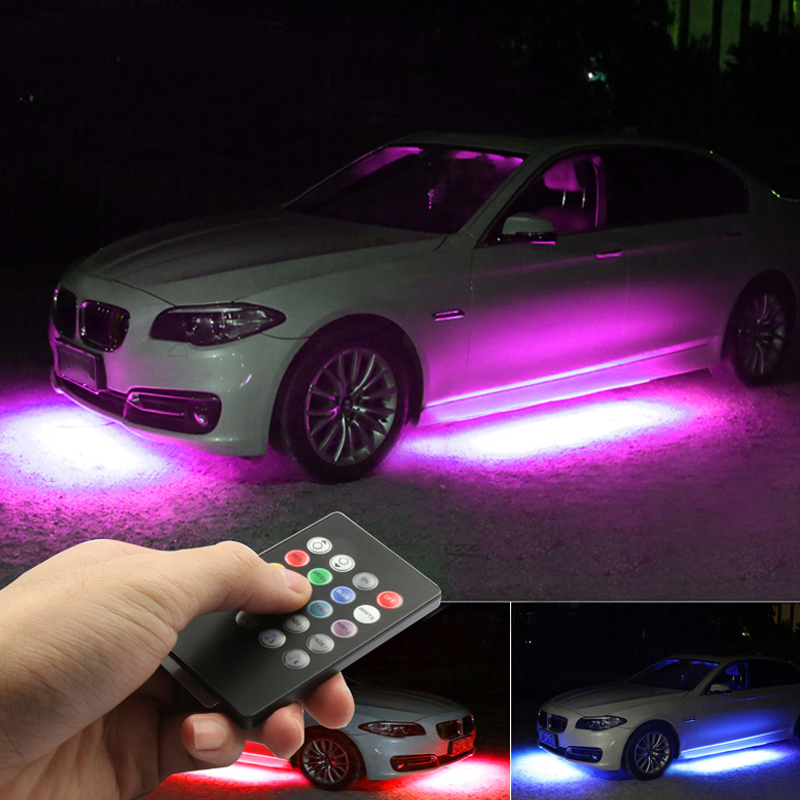 車の照明用の柔軟なストリップライト,装飾的なインテリアランプ - Rgb Underglow Strip のレビューと価格