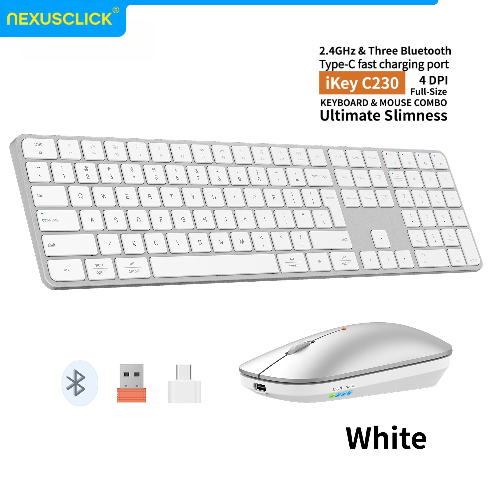 NexusClick 充電式ワイヤレスキーボード・マウスコン - Gaming Keyboard And Mouse Combo のレビューと価格
