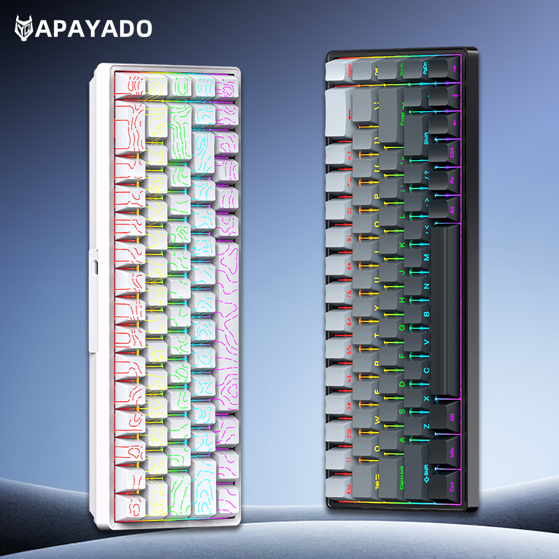 APAYADO A68 有線メカニカルキーボード、ホットスワ - Gaming Keyboard Blue Switches のレビューと価格