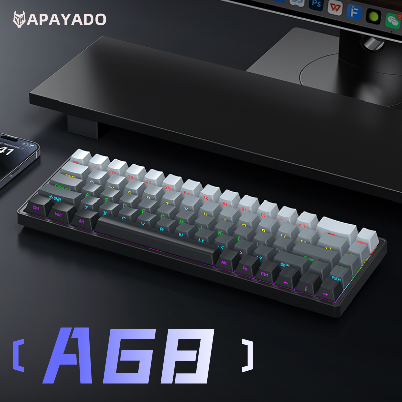 APAYADO A68 有線メカニカルキーボード、ホットスワ - Gaming Keyboard Blue Switches のレビューと価格