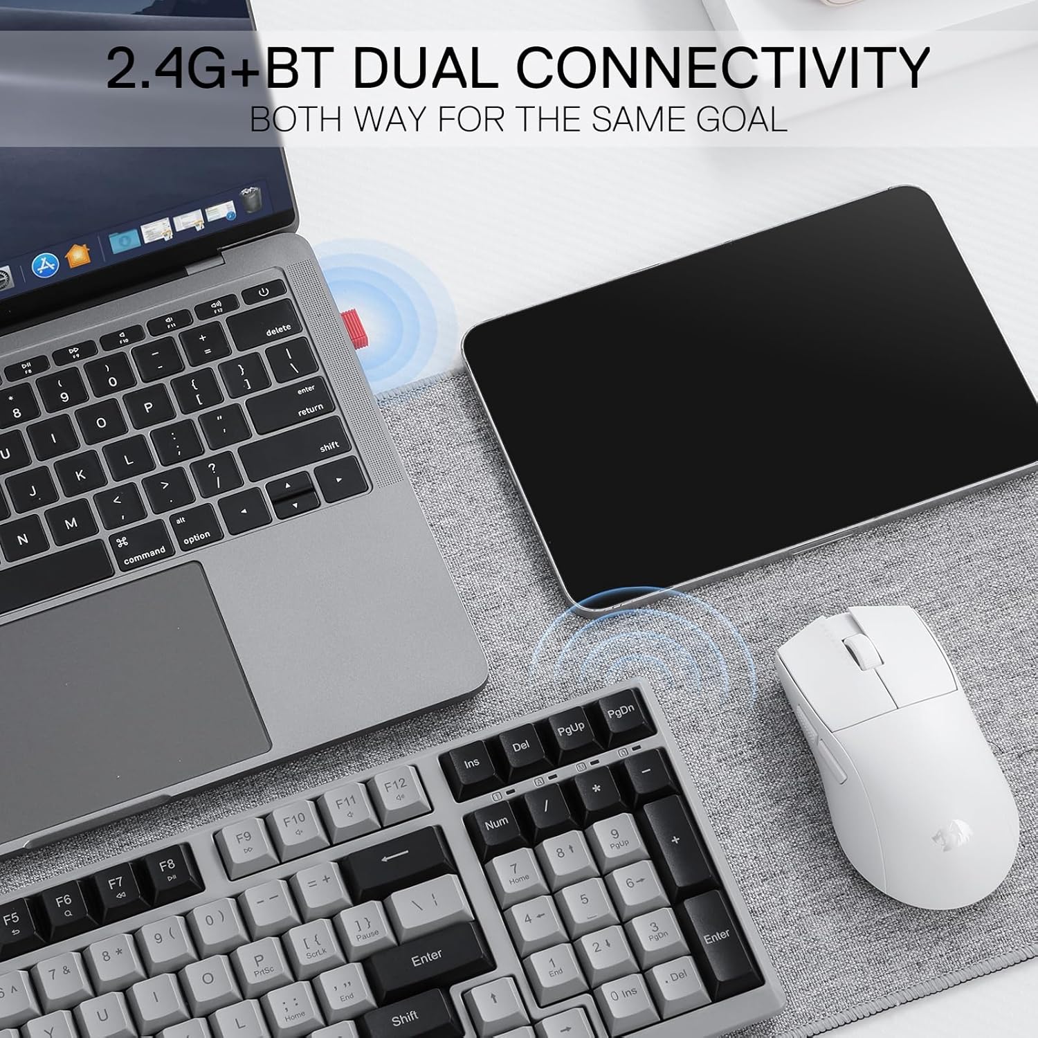 薄型ワイヤレスキーボード,Redragon-BK7114 g - Gaming Keyboard Blue Switches のレビューと価格