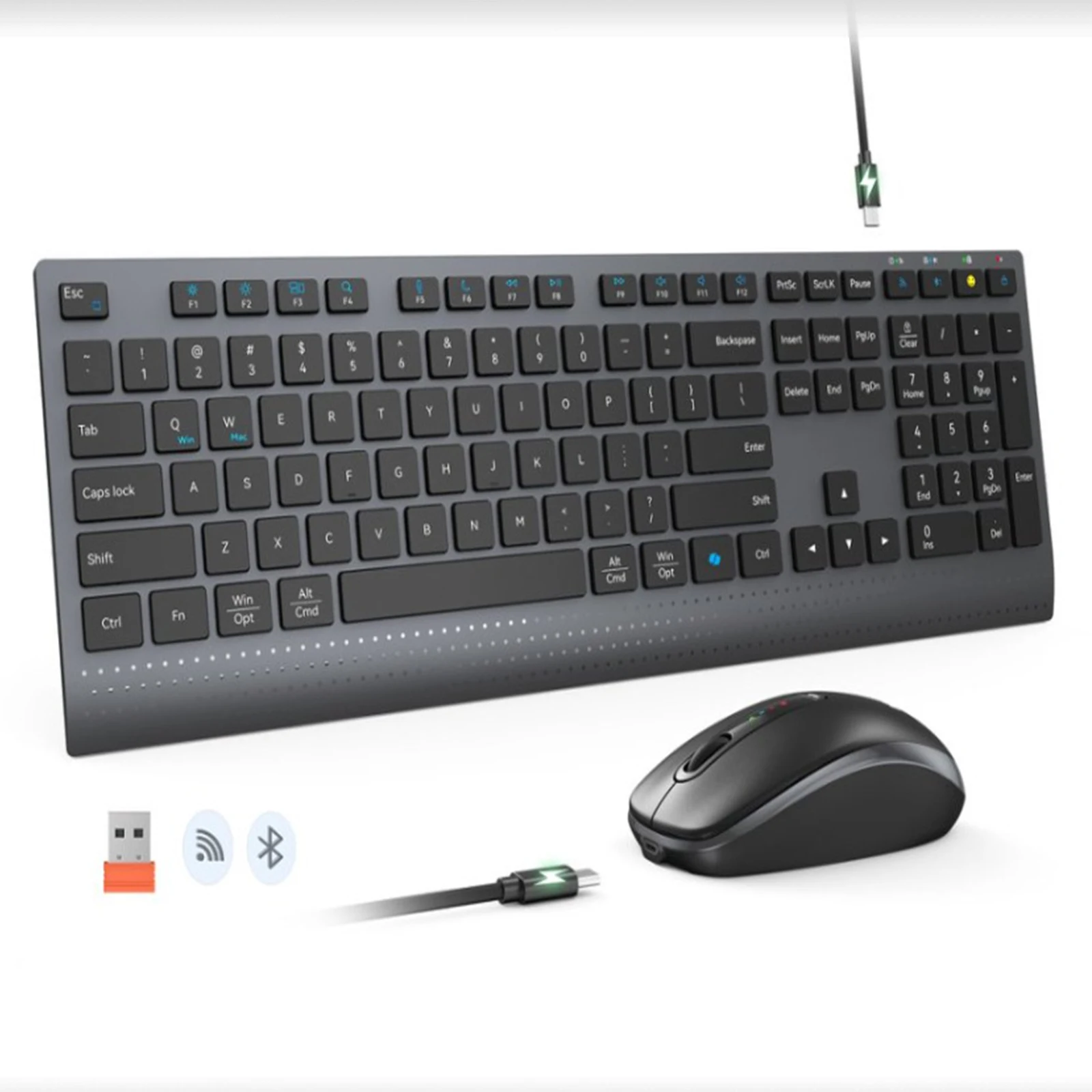 2.4G Bluetooth デュアルモード ワイヤレス キ - Gaming Keyboard Mouse Set のレビューと価格