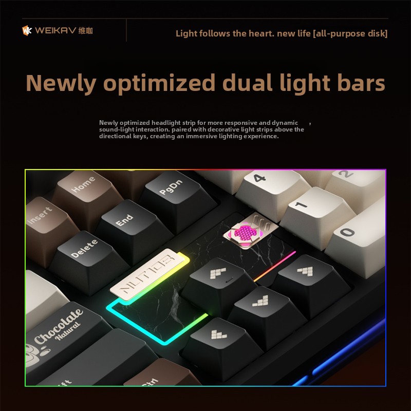WEIKAV NUT108 メカニカルキーボード アルミ合金 - Gaming Keyboard Wireless のレビューと価格