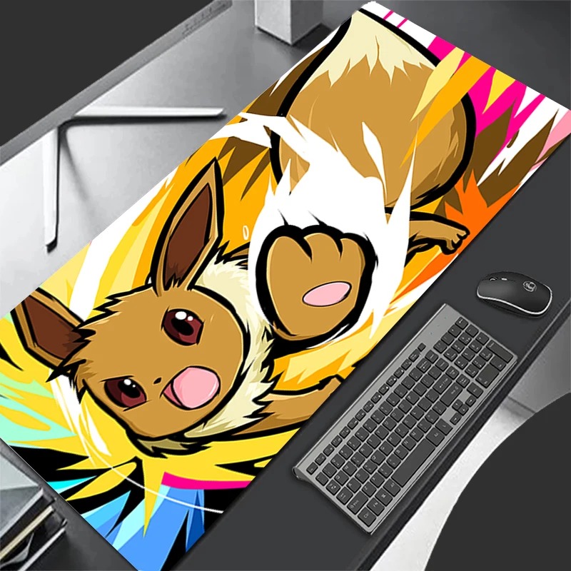 P-ポケモン イーブイ アニメ ゲーミングマウスパッド、拡張 - Gaming Keyboard Noise のレビューと価格