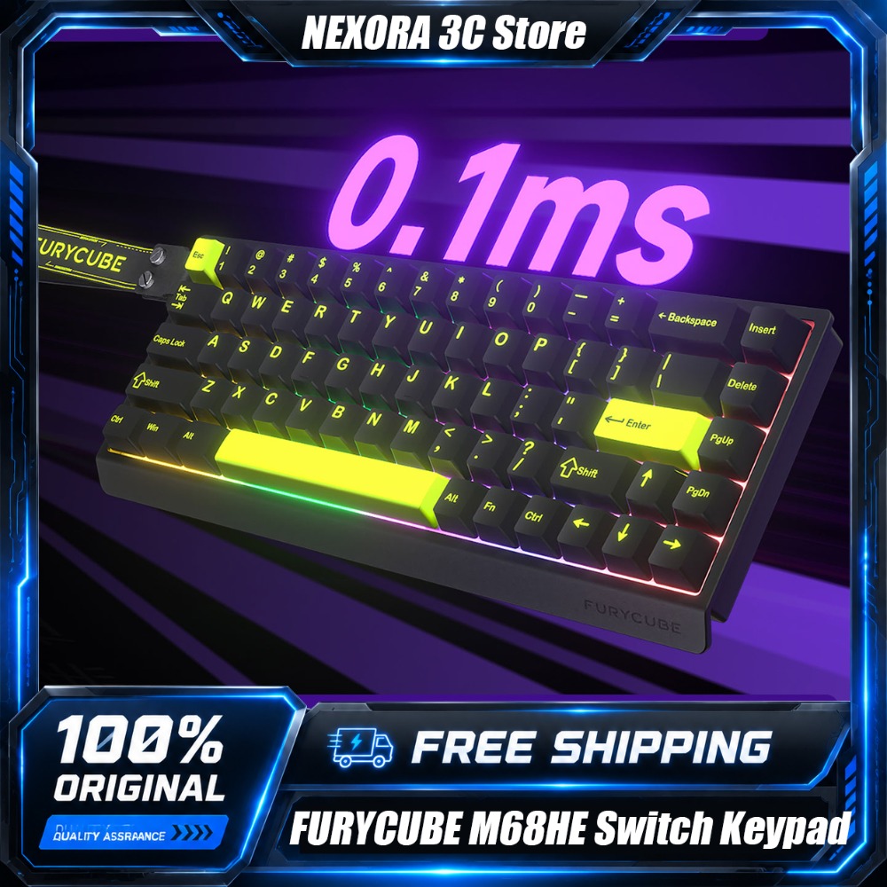 FURYCUBE M68HE 磁気スイッチゲーミングキーボー - Gaming Keyboard Hall Effect Switches のレビューと価格