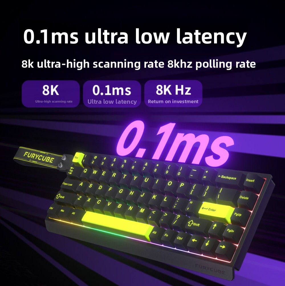 FURYCUBE M68HE 磁気スイッチゲーミングキーボー - Gaming Keyboard Hall Effect Switches のレビューと価格