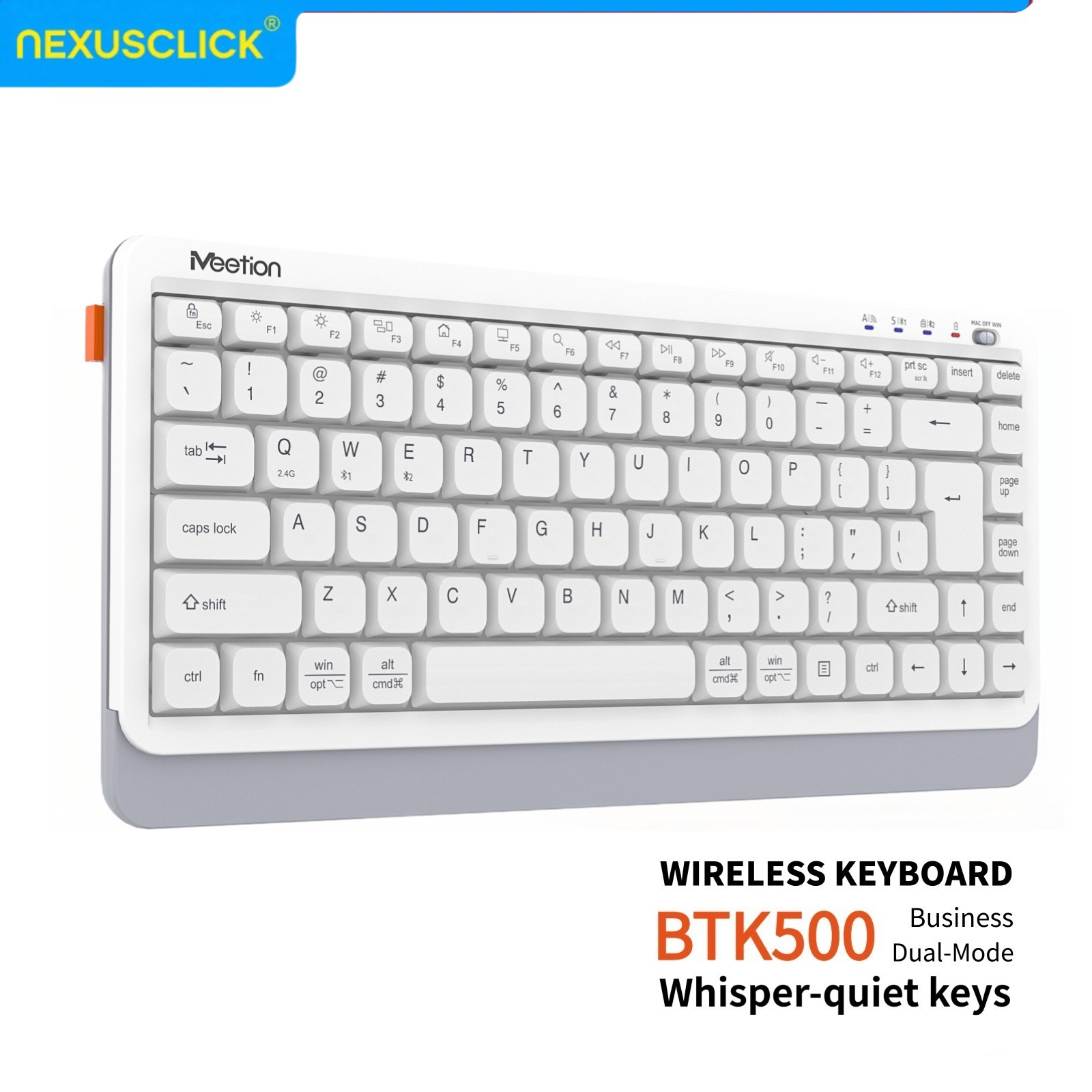 NexusClick 静音超薄型デュアルモードワイヤレスキー - Gaming Keyboard Blue Switches のレビューと価格