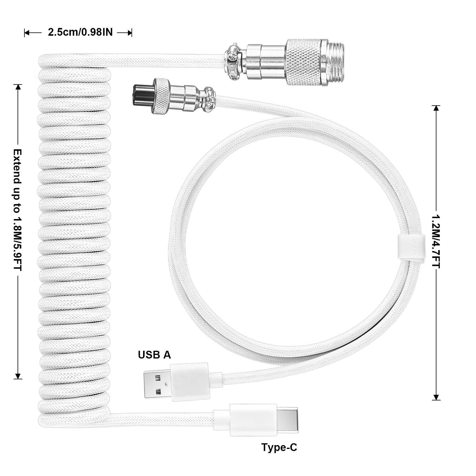 USB Type C メカニカルキーボード用コイルケーブル  - Gaming Keyboard Types のレビューと価格