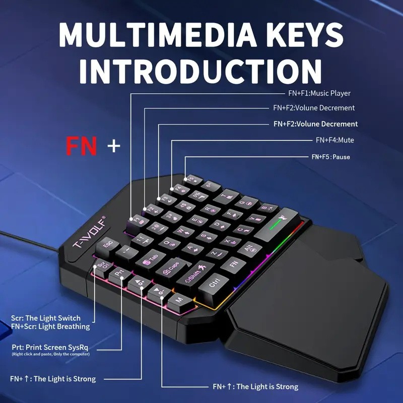 FocusOnPC TF900 2-in-1モバイルゲーミン - Gaming Keyboard Mouse Set のレビューと価格
