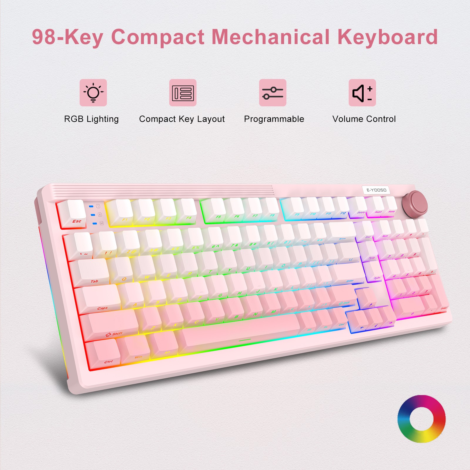 E-YOOSO 98キー 有線トリモード ゲーミングメカニカ - Gaming Keyboard E Yooso のレビューと価格