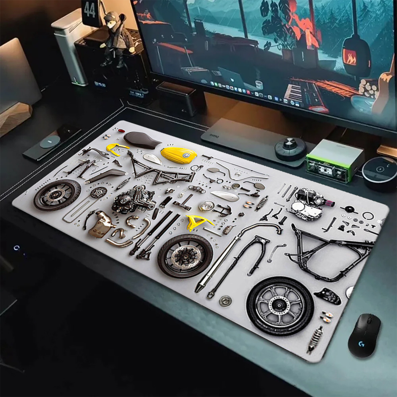 分解図 ゴム製マウスパッド マウスパッド XXL ゲームアク - Gaming Keyboard And Mouse のレビューと価格