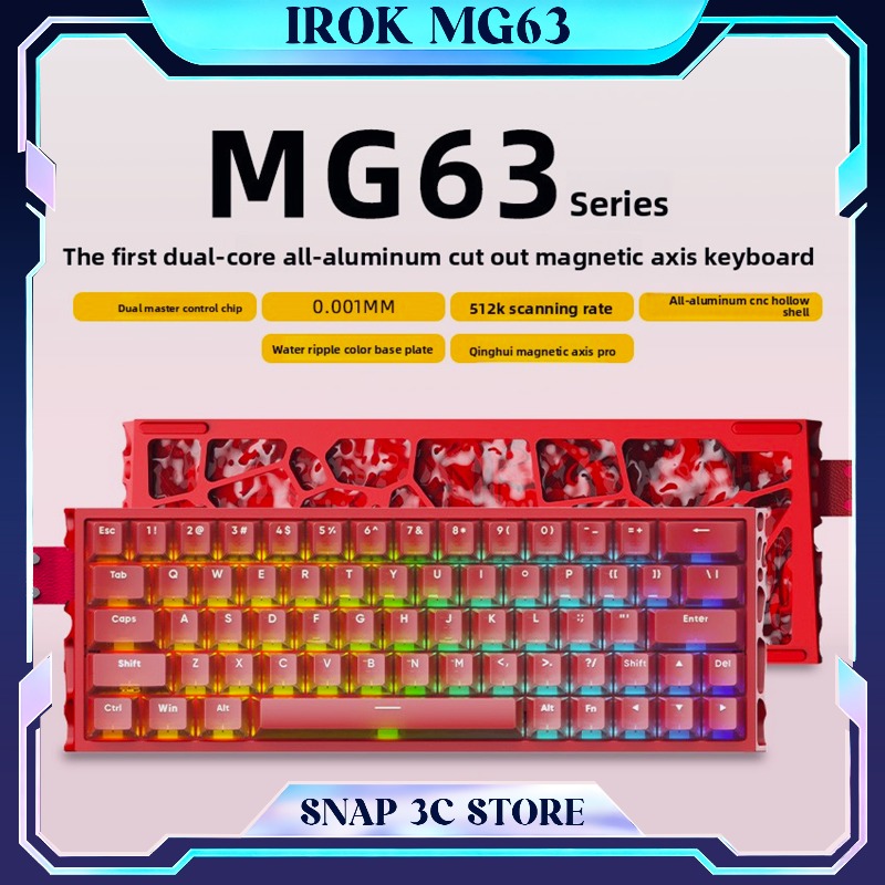 IROK MG63 CNCアルミニウム製磁気スイッチキーボー - Gaming Keyboard Hall Effect Switches のレビューと価格