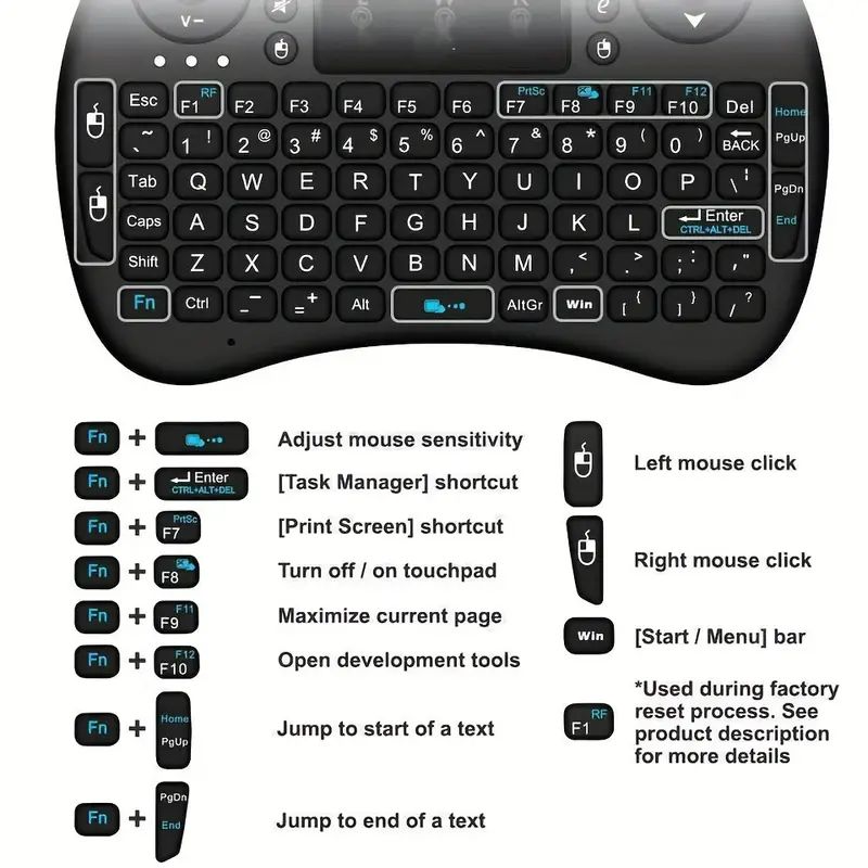 ミニワイヤレスキーボード 2.4GHz バックライトなしマウ - Gaming Keyboard Wireless のレビューと価格
