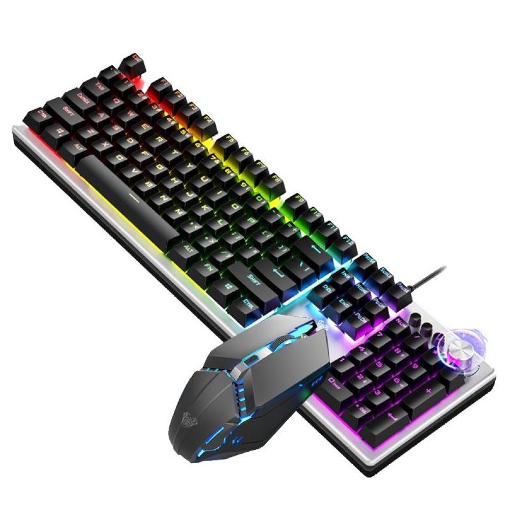 AULA 有線ゲーミングキーボードとマウス、メタルパネルマル - Gaming Keyboard Mouse Set のレビューと価格
