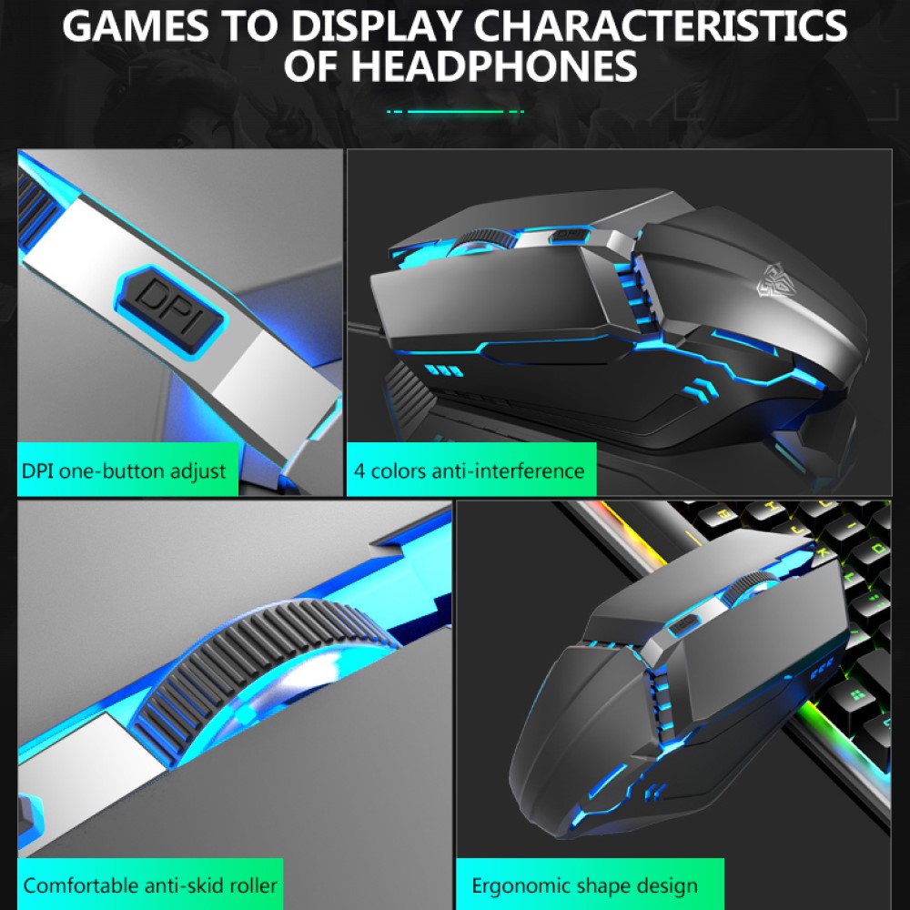 AULA 有線ゲーミングキーボードとマウス、メタルパネルマル - Gaming Keyboard Mouse Set のレビューと価格
